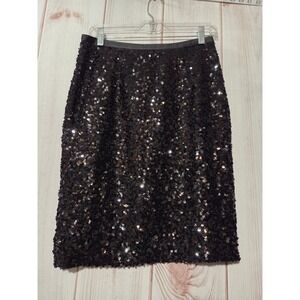 Ludi Womens Black Sequin Pencil‎ Skirt Size 4 Party Evening Gossip Girl